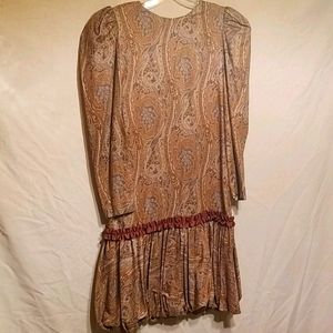 Brown Paisley Dress